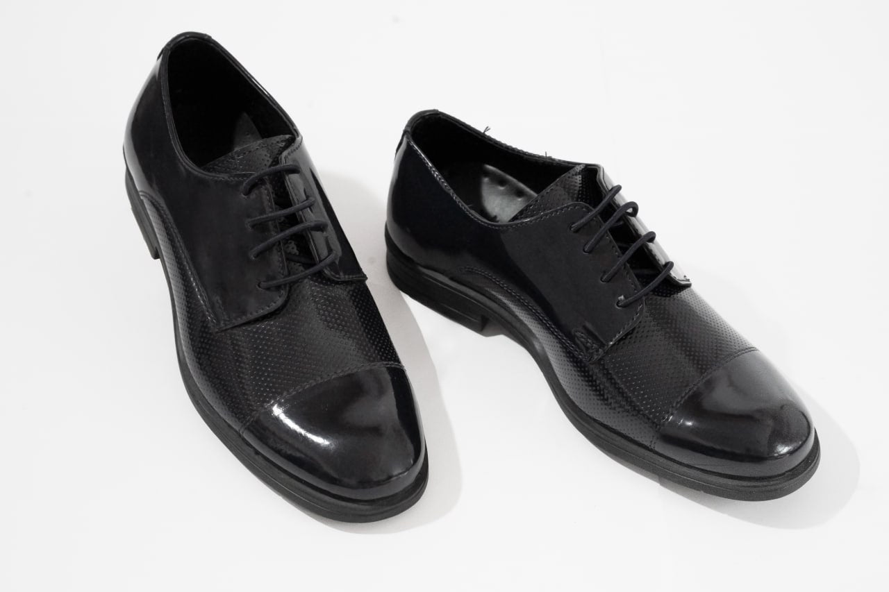 Erkek Çocuk Siyah Dokulu Klasik Ayakkabı