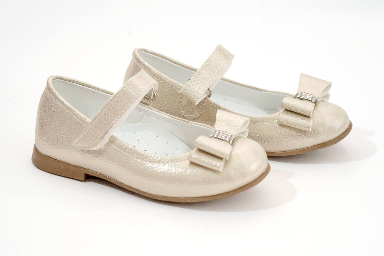 Gold Renk Kız Çocuk Babet Ayakkabı