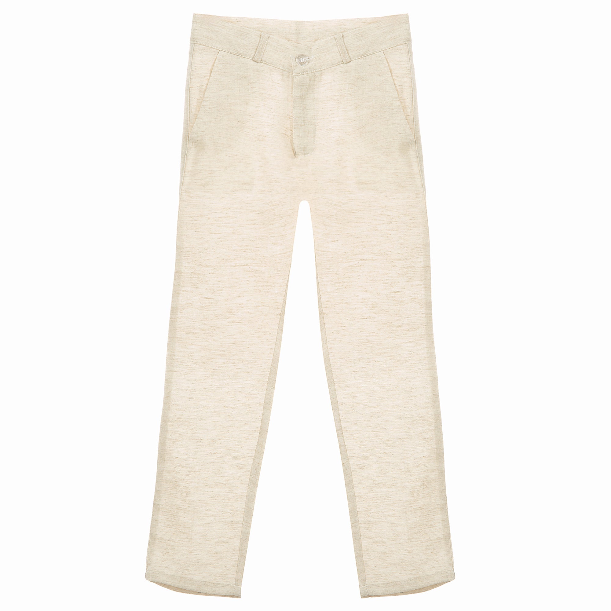 Bej Renkli Keten Çocuk Takım Elbise – Aslı Türkoğlu Kids Atelier