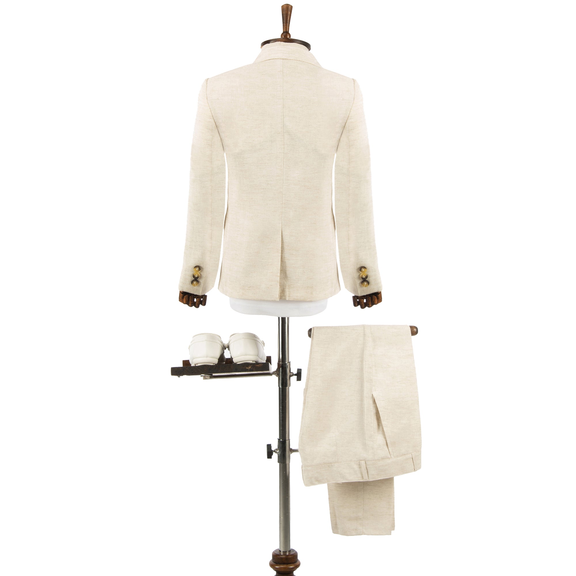 Bej Renkli Keten Çocuk Takım Elbise – Aslı Türkoğlu Kids Atelier