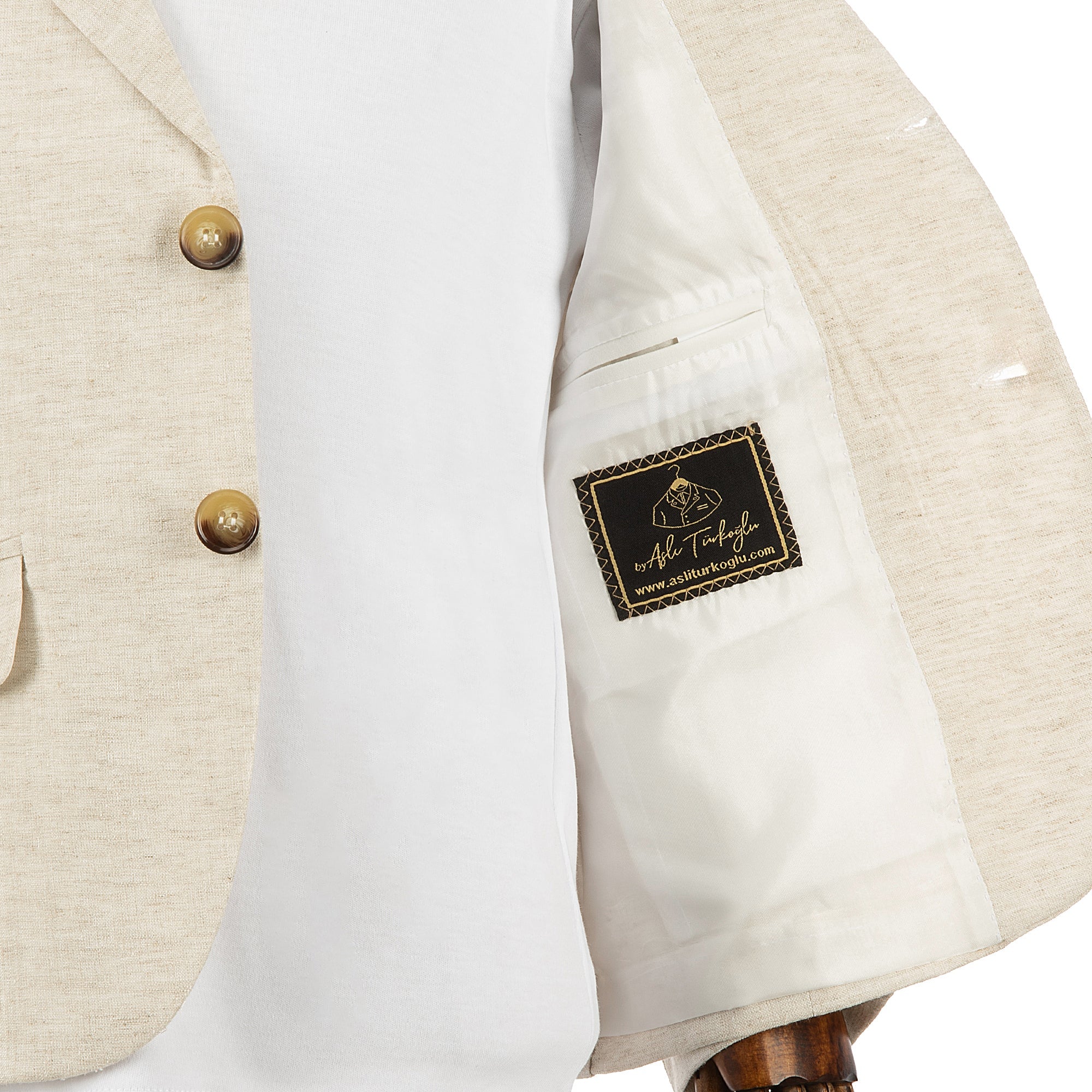 Bej Renkli Keten Çocuk Takım Elbise – Aslı Türkoğlu Kids Atelier