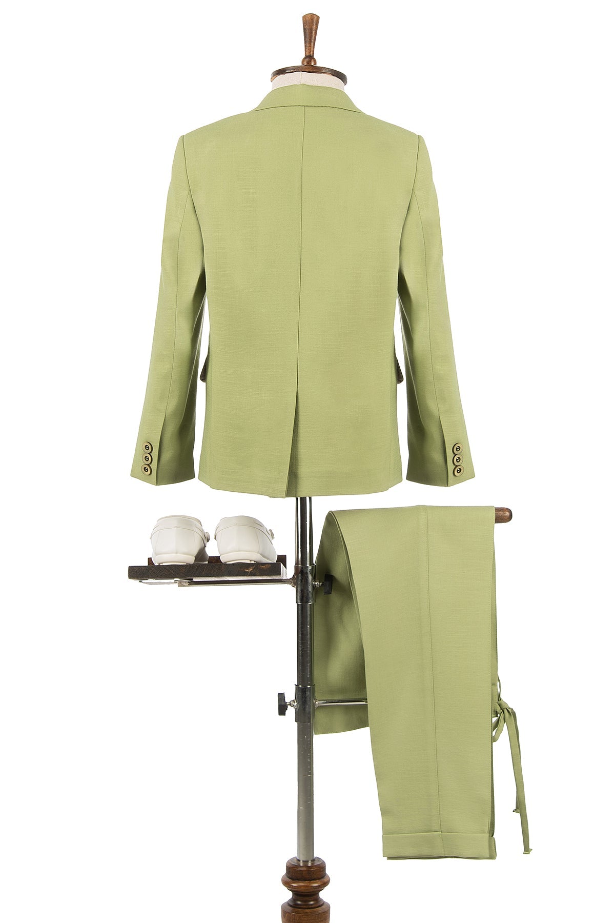 Yeşil Keten Çocuk Takım Elbise | 1-14 Yaş Erkek Yazlık Şık Set