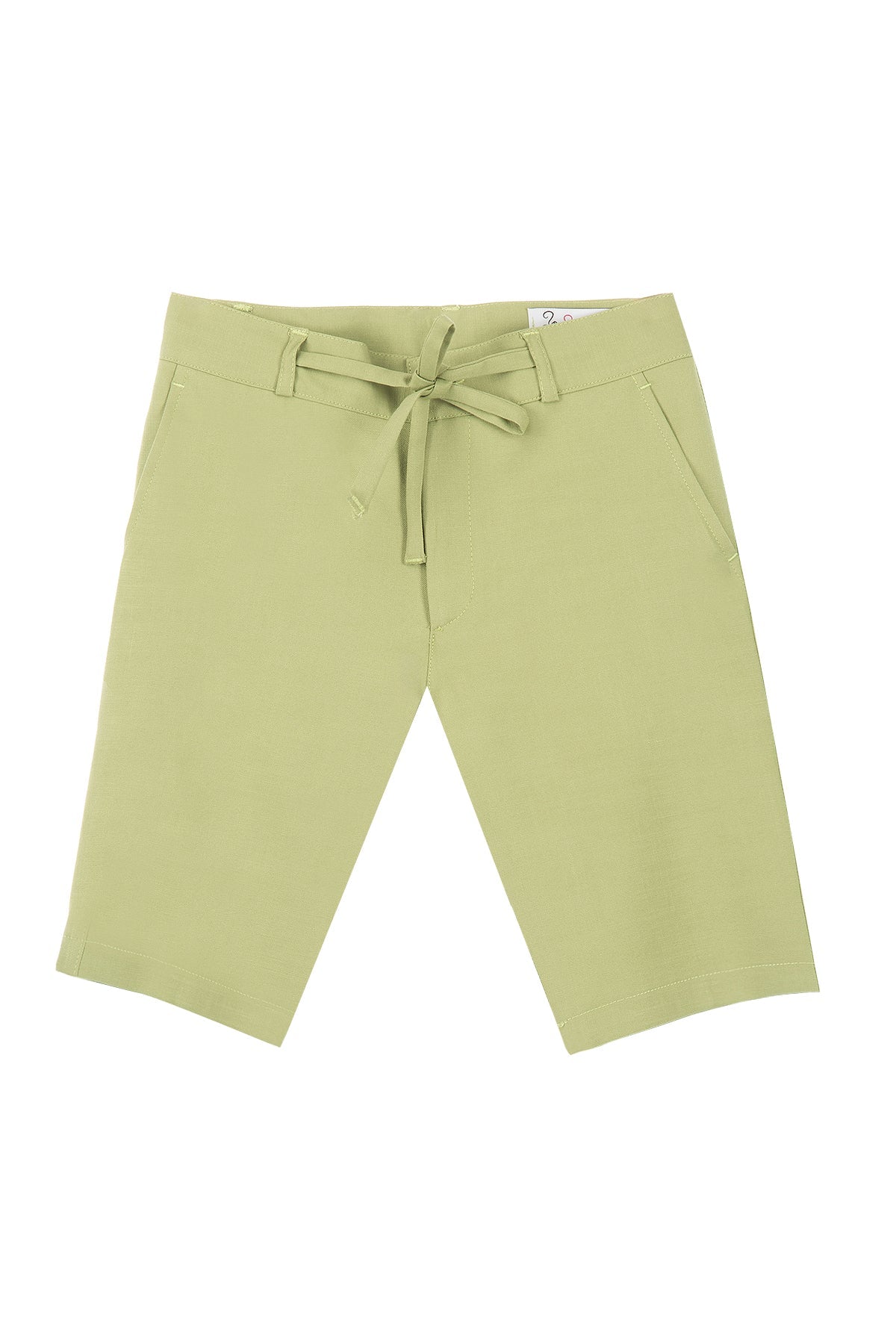 Yeşil Keten Çocuk Şort Ceket Tişört Seti | 1-14 Yaş Erkek Yazlık Takım