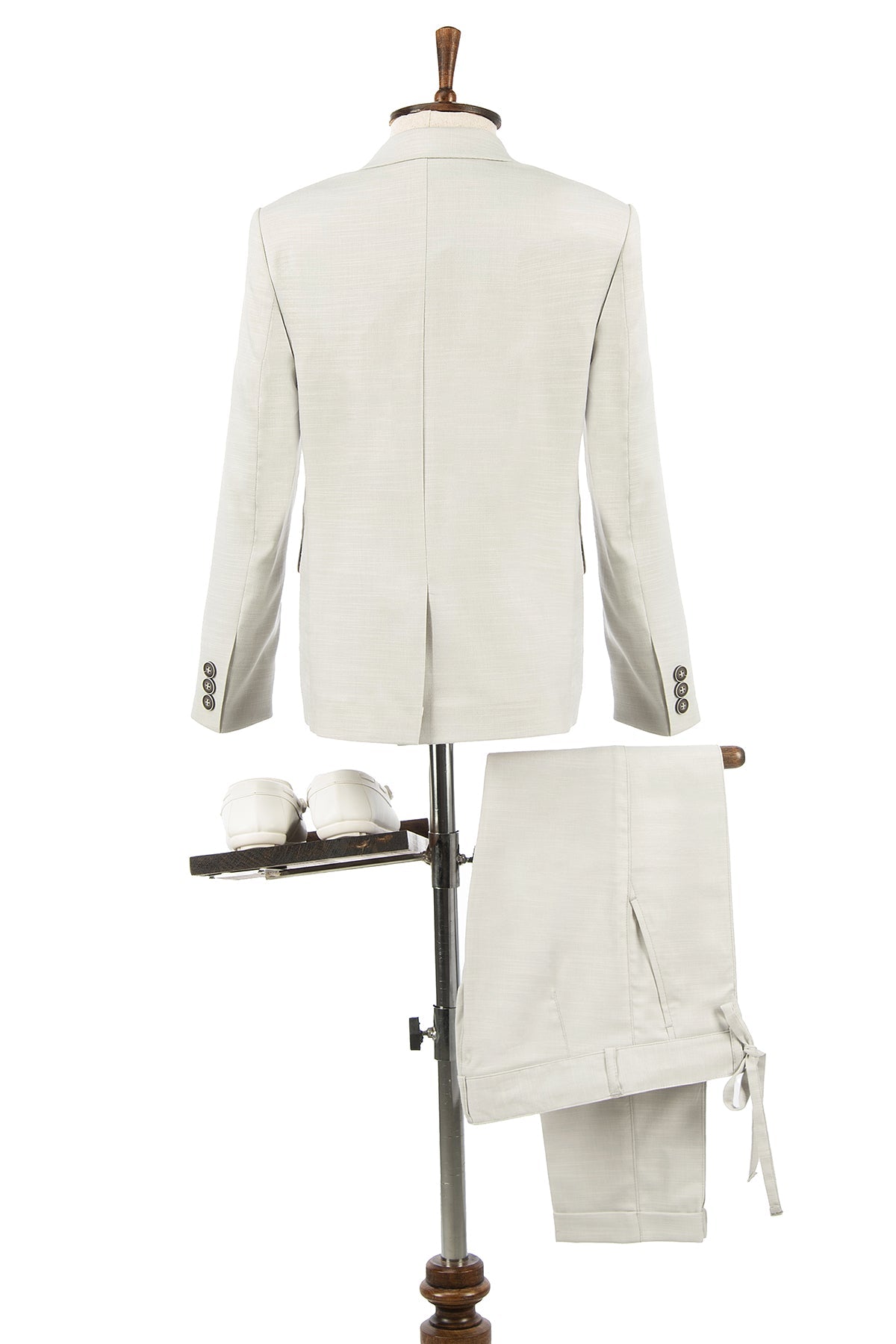 Açık Gri Keten Çocuk Takım Elbise | 1-14 Yaş Erkek Yazlık Set