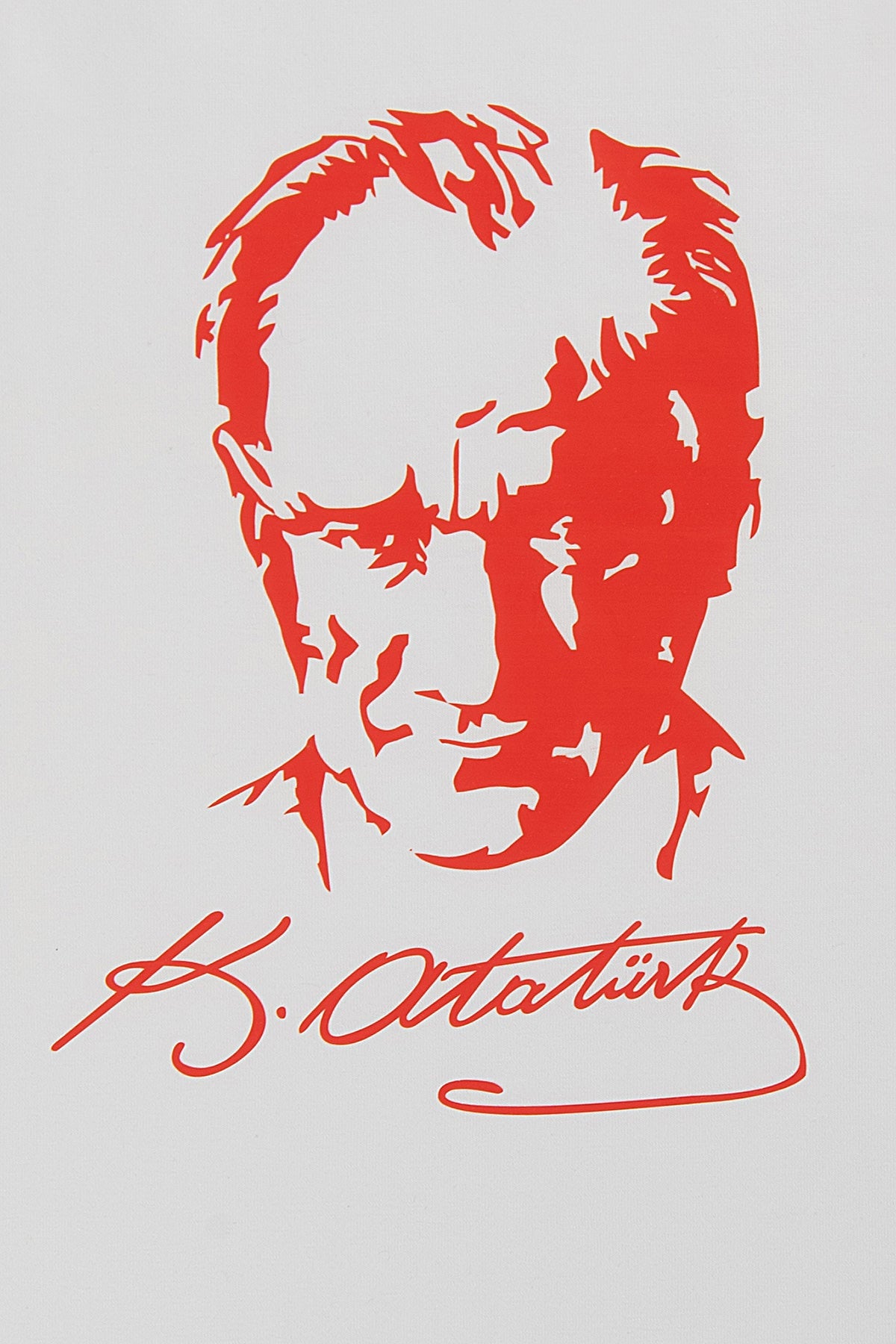 Atatürk Baskılı Beyaz Çocuk Tişört | %100 Pamuk 3-10 Yaş