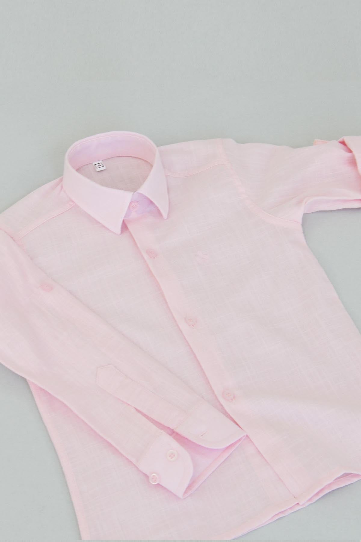 Açık Pembe Erkek Çocuk Gömleği