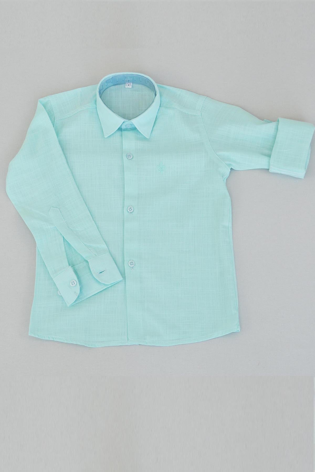 Açık Yeşil Erkek Çocuk Gömleği