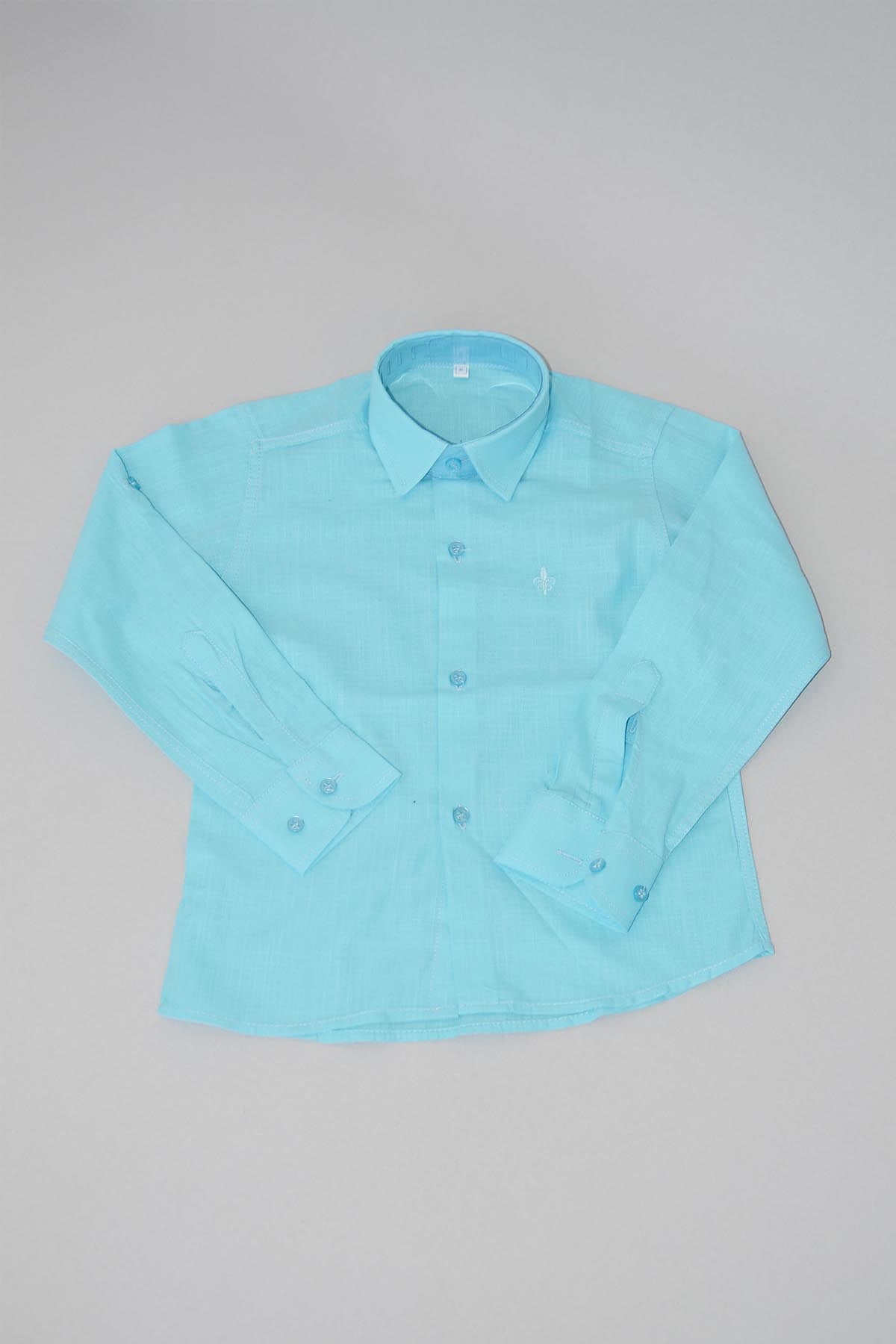 Turkuaz Erkek Çocuk Gömleği
