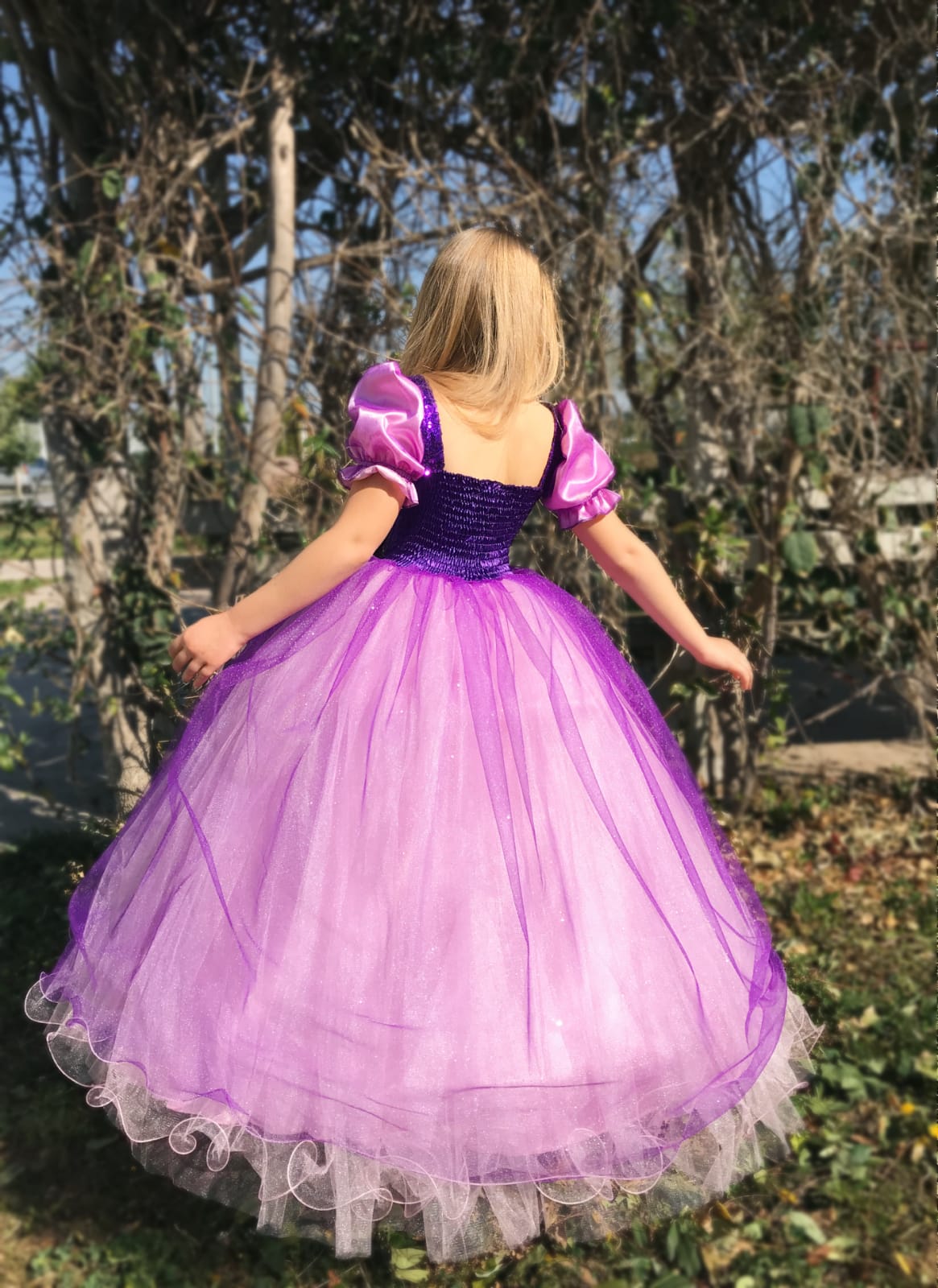 Kız Çocuk Rapunzel Kostüm