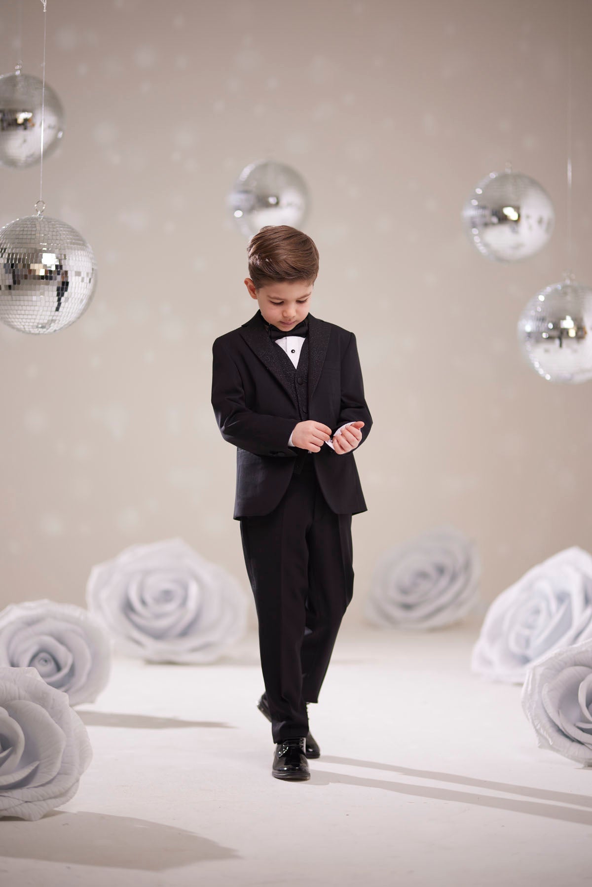 Çocuk Siyah Smokin Takım Elbise