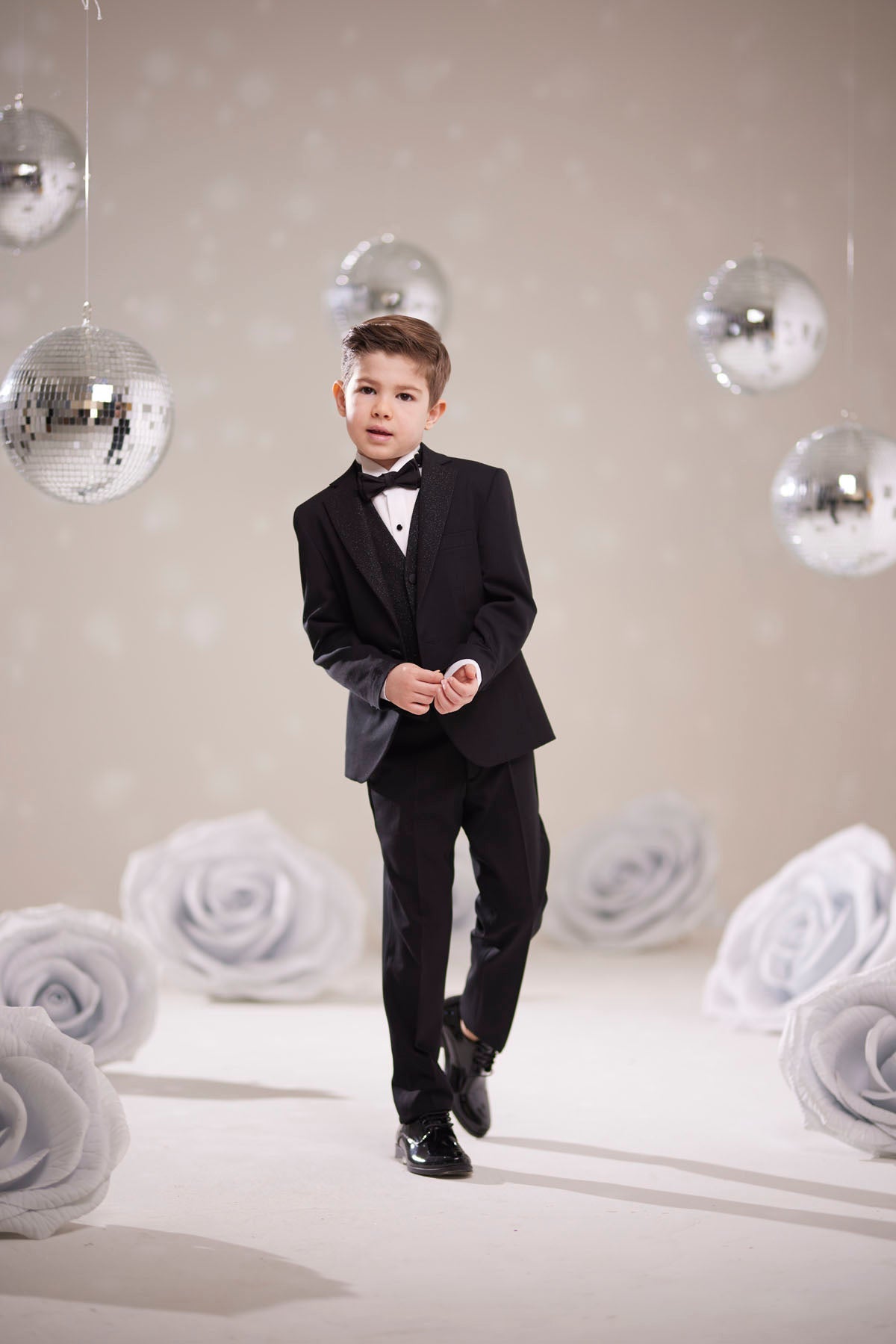 Çocuk Siyah Smokin Takım Elbise