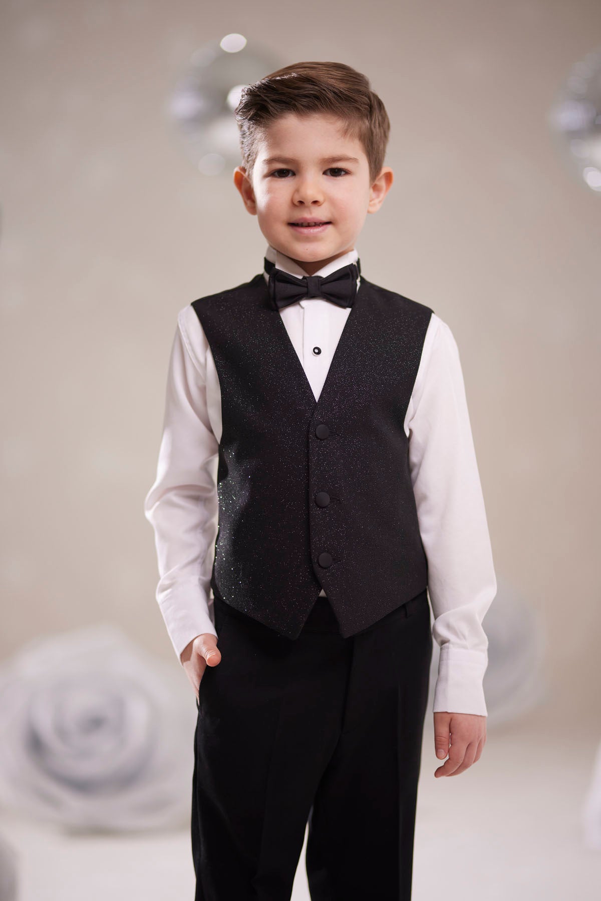Çocuk Siyah Smokin Takım Elbise