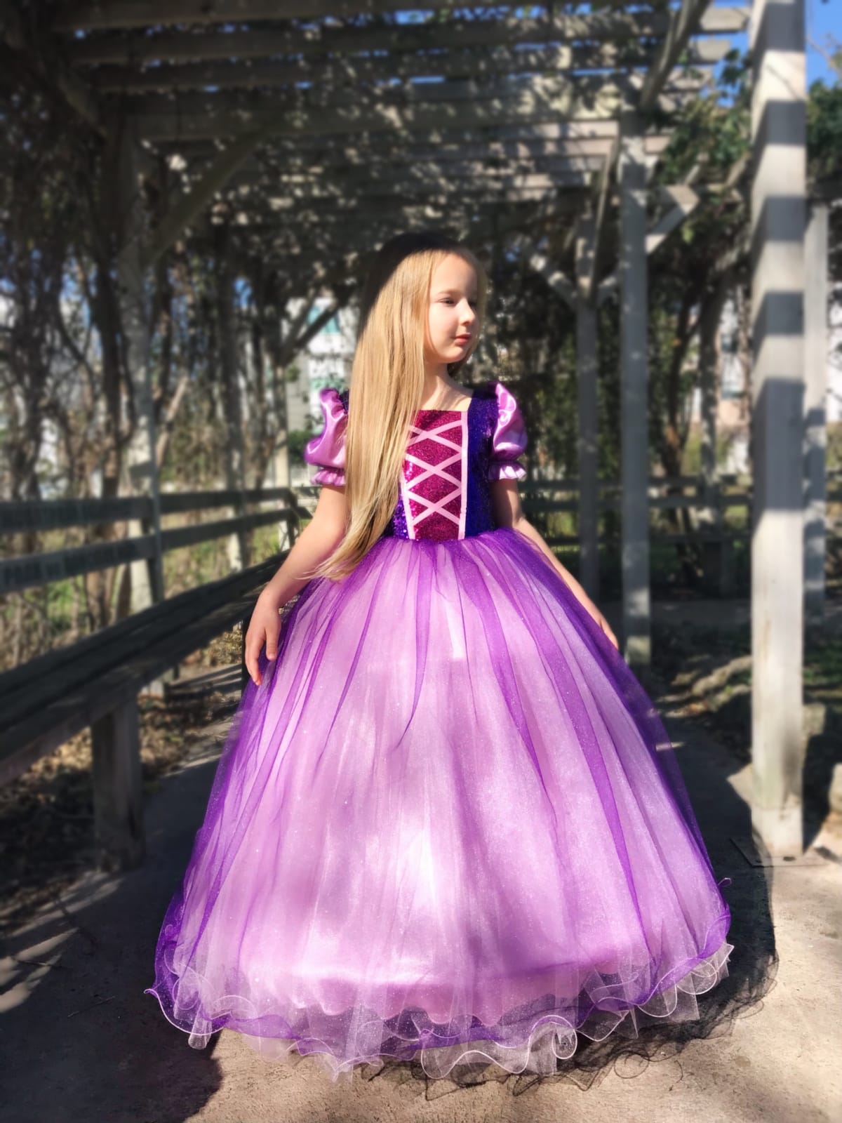 Kız Çocuk Rapunzel Kostüm