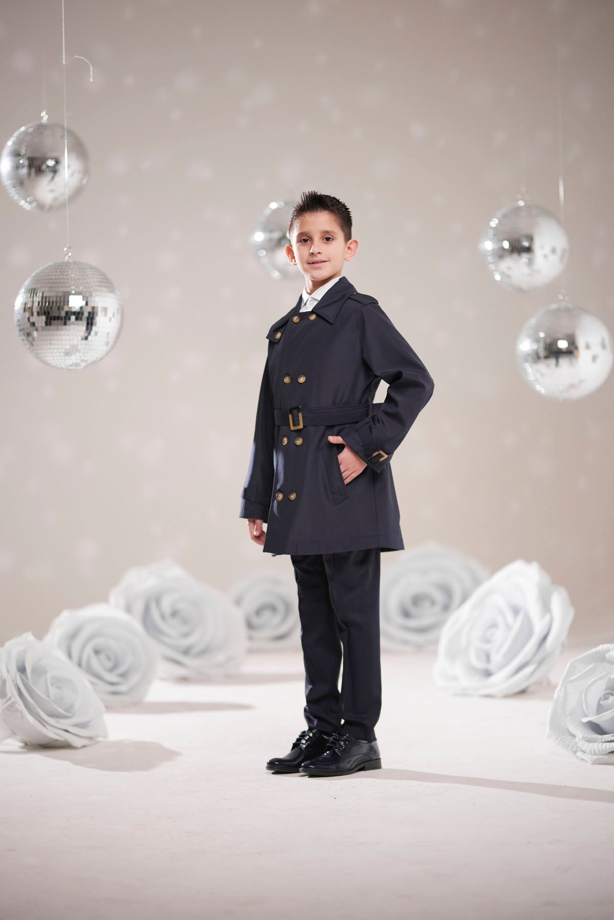 Erkek Çocuk Lacivert Trençkot