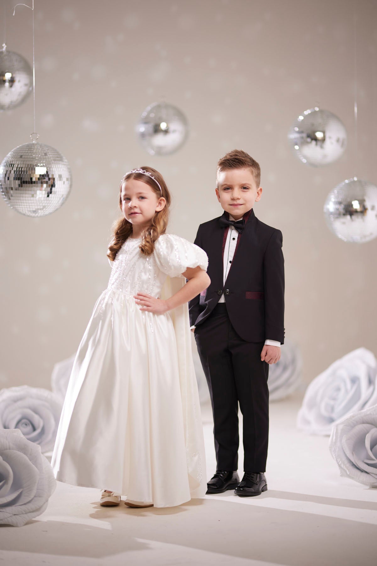 Kız Çocuk Özel Davet Elbisesi – Beyaz Prenses Model