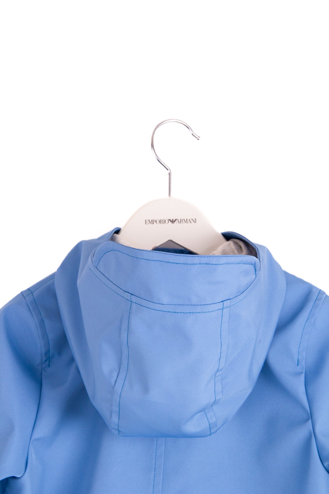 Çocuk Mavi Kapüşonlu Su Geçirmez Mont – Cepli Yağmurluk