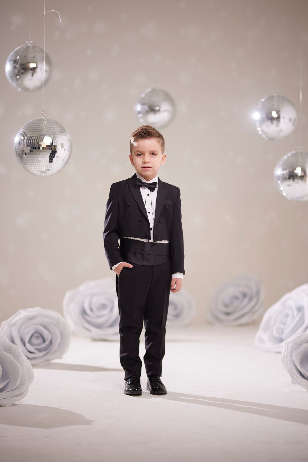 Çocuk Siyah Frak Smokin Takım Elbise
