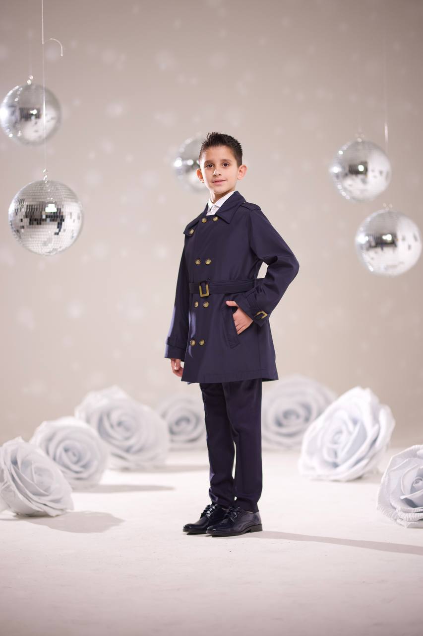 Erkek Çocuk Lacivert Trençkot